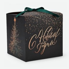 Коробка для сладостей "С Новым годом" 18х18х18 см 10361308