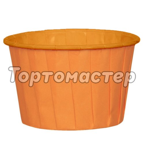 Капсула бумажная с подворотом Оранжевая D50 H40 1 шт FZM 50x40 оранж
