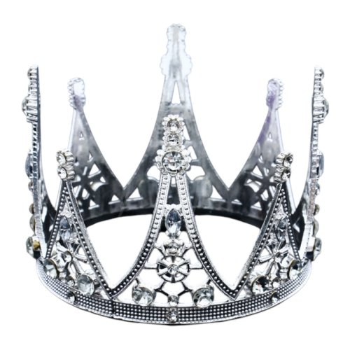 Топпер декоративный "Корона с камнями" Серебро 6,5х8,5 см 10092481
