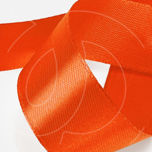 Лента для декора и упаковки Атласная Оранжевая 2 см 