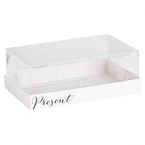 Коробка для сладостей с прозрачной крышкой "Present" 22х8х13,5 см 4807280, 85 ₽ Коробка для сладостей с прозрачной крышкой "Present" 22х8х13,5 см 4807280