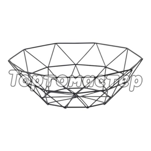 Фруктовница Чёрная 26 см 3944571