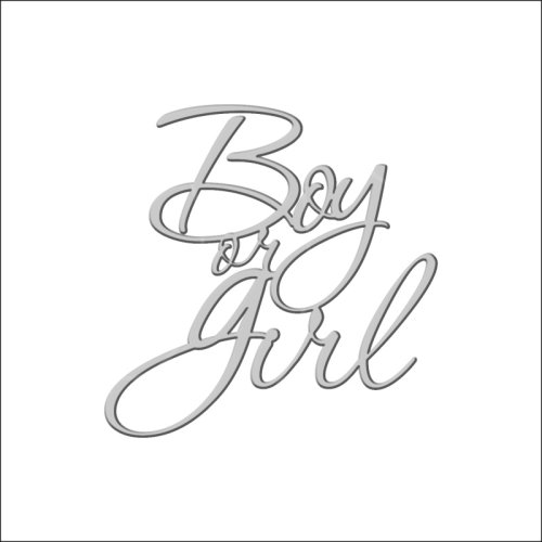 Топпер декоративный акриловый "Мальчик или девочка. Без вопроса" Серебро 8х8 см ТСК54