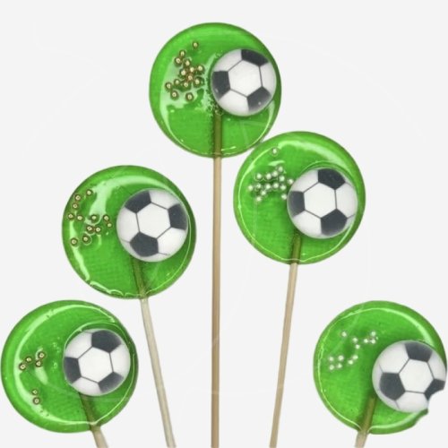 Леденец из изомальта "Футбольный мяч" 6 см 