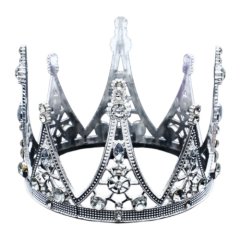 Топпер декоративный "Корона с камнями" Серебро 6,5х8,5 см 10092481