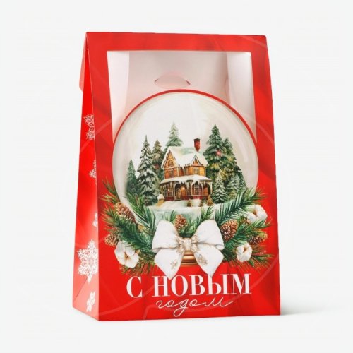 Коробка для сладостей "С новым годом" 15х7х22 см 10360092