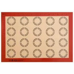 Коврик силиконовый армированный с разметкой для 20 макарон 42х29,5 см 2854778