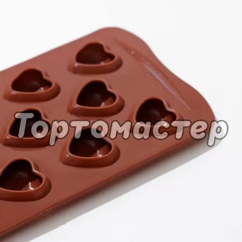 Форма силиконовая "Сердечки" 12 шт 6032572