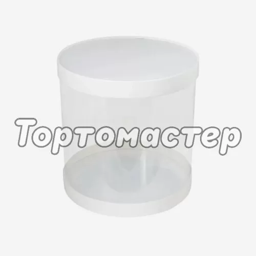 Коробка для торта тубус белая 16х16 см 022560