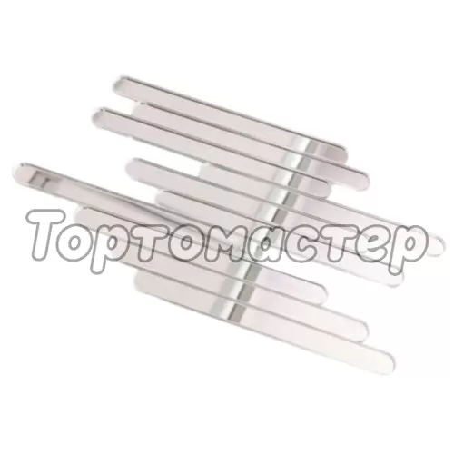 Палочки акриловые Серебро 11 см 10 шт 